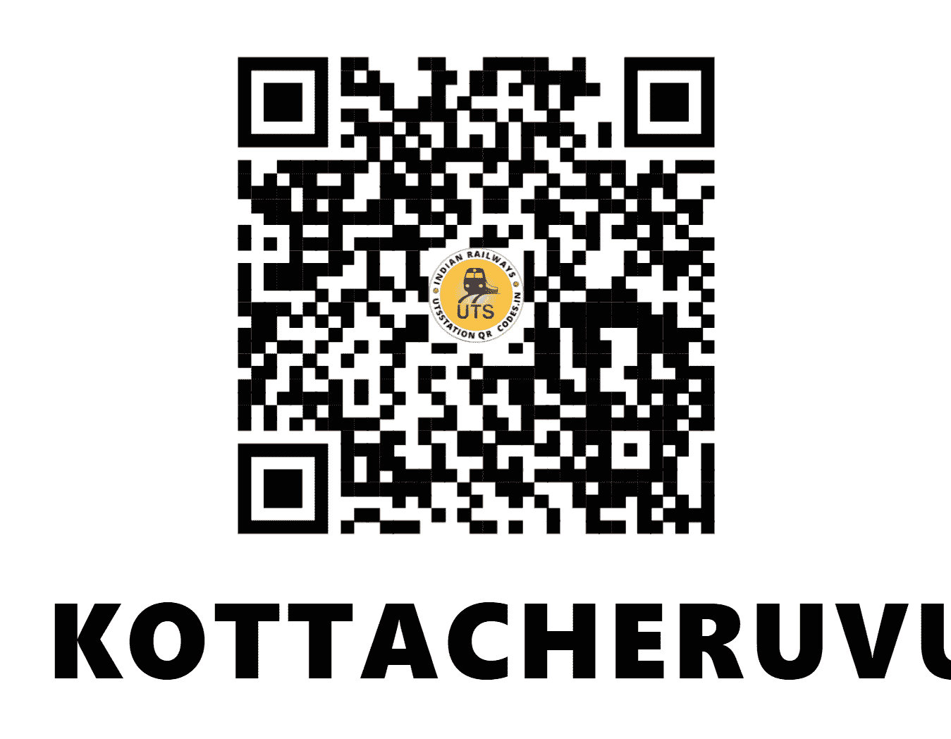 UTS QR Code for KOTTACHERUVU - KTCR (SW - ANDHRA PRADESH)